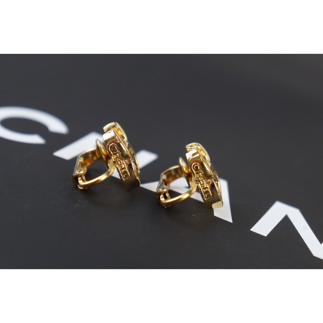 Rank A ｜CHANEL COCO Earrings 18k Gold Plated ｜V23072716