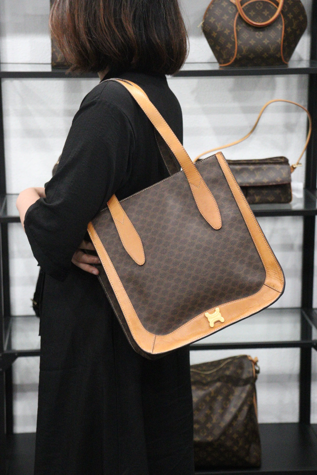 Rank AB｜Celine Macadam Shoulder Bag ｜23060613