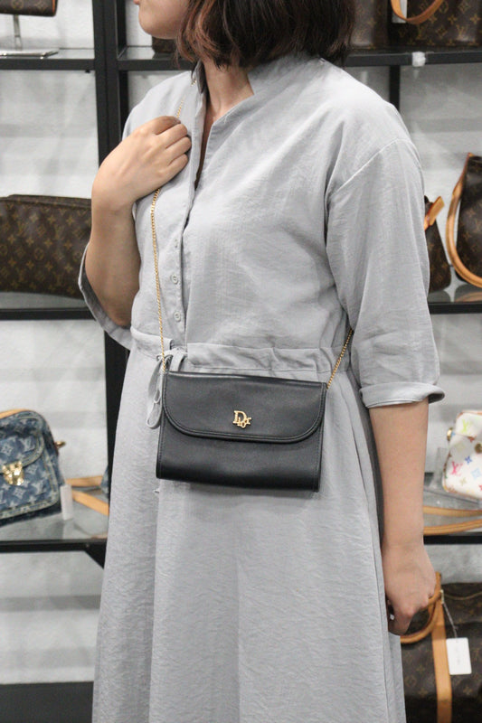 Rank A ｜ Dior Vintage Calf Leather Shoulder Bag ｜V23071409