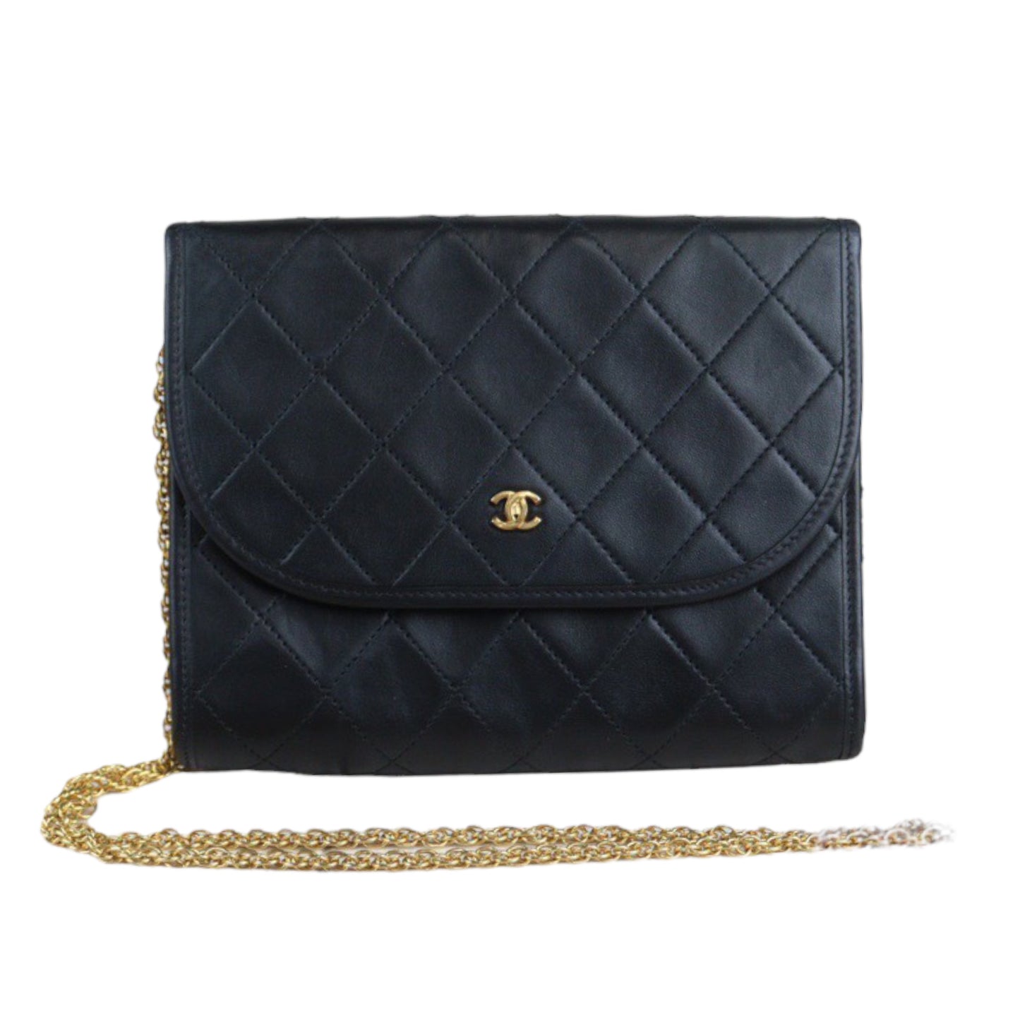 Rank AB ｜ CHANEL Mini Coco Mark Matrasse Lambskin Chain Shoulder Bag ｜V23072721