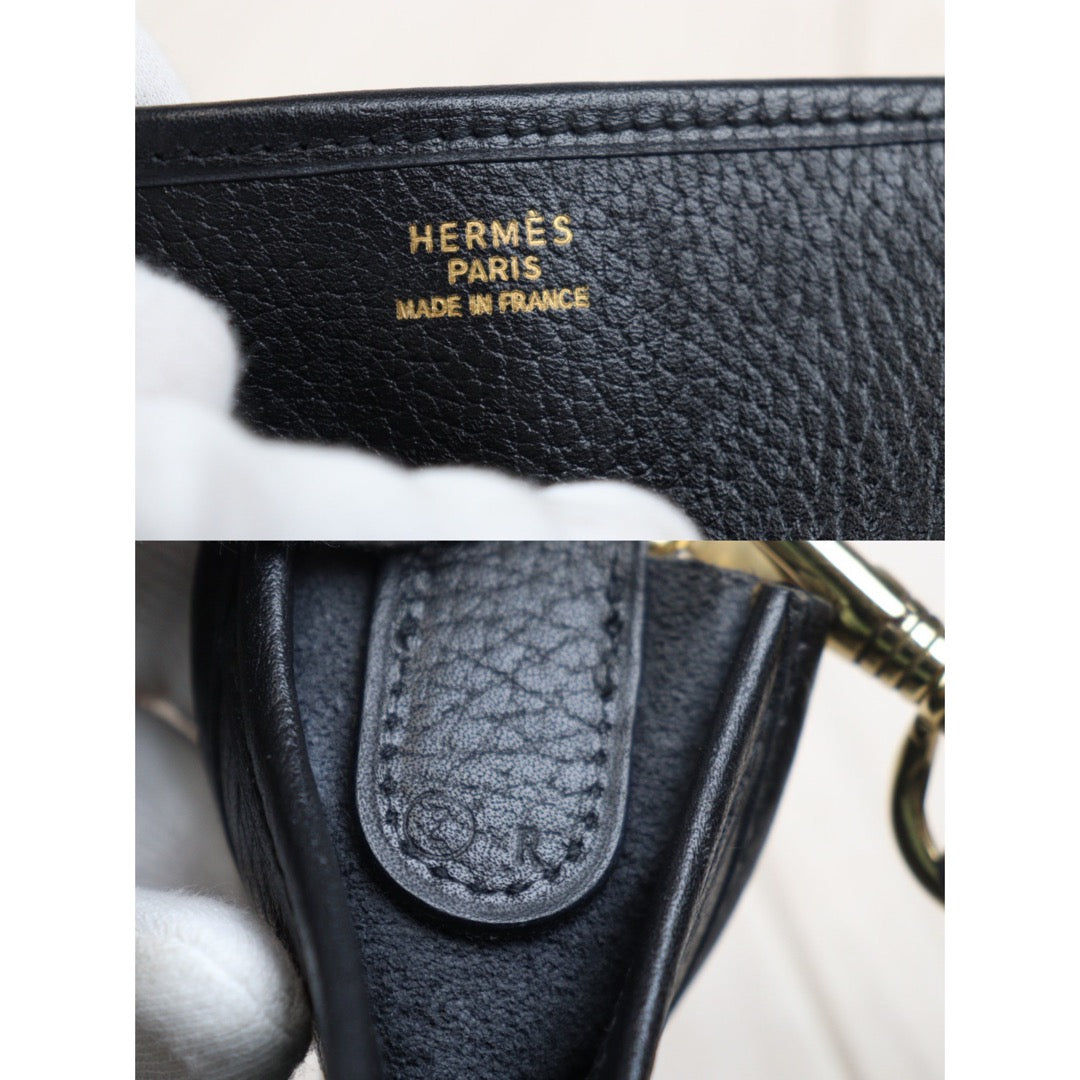 Rank A｜ HERMES Evelyn GM Black Shoulder Bag ｜V23061013