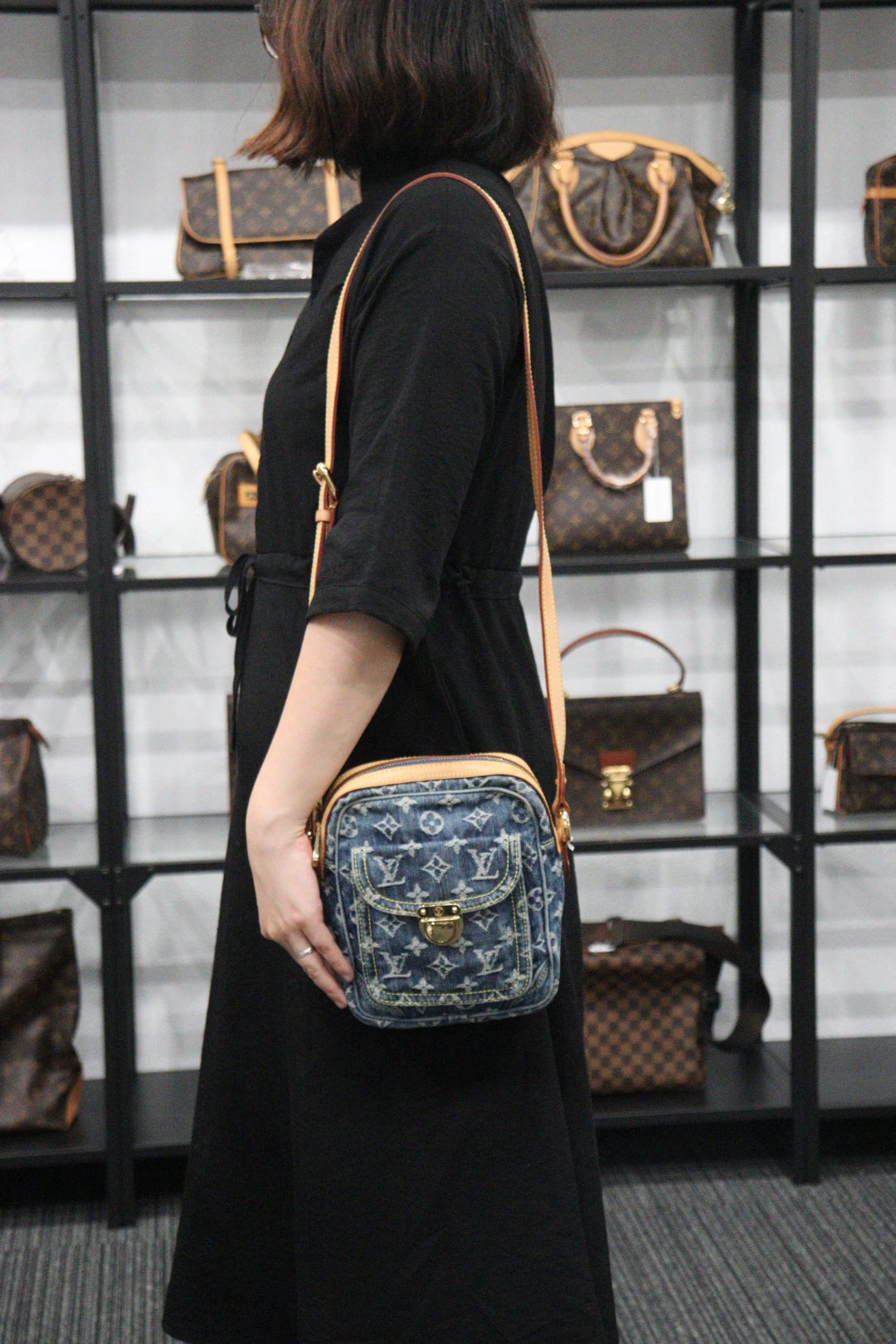 Rank A ｜ LV Denim Camera Bag  ｜230062607