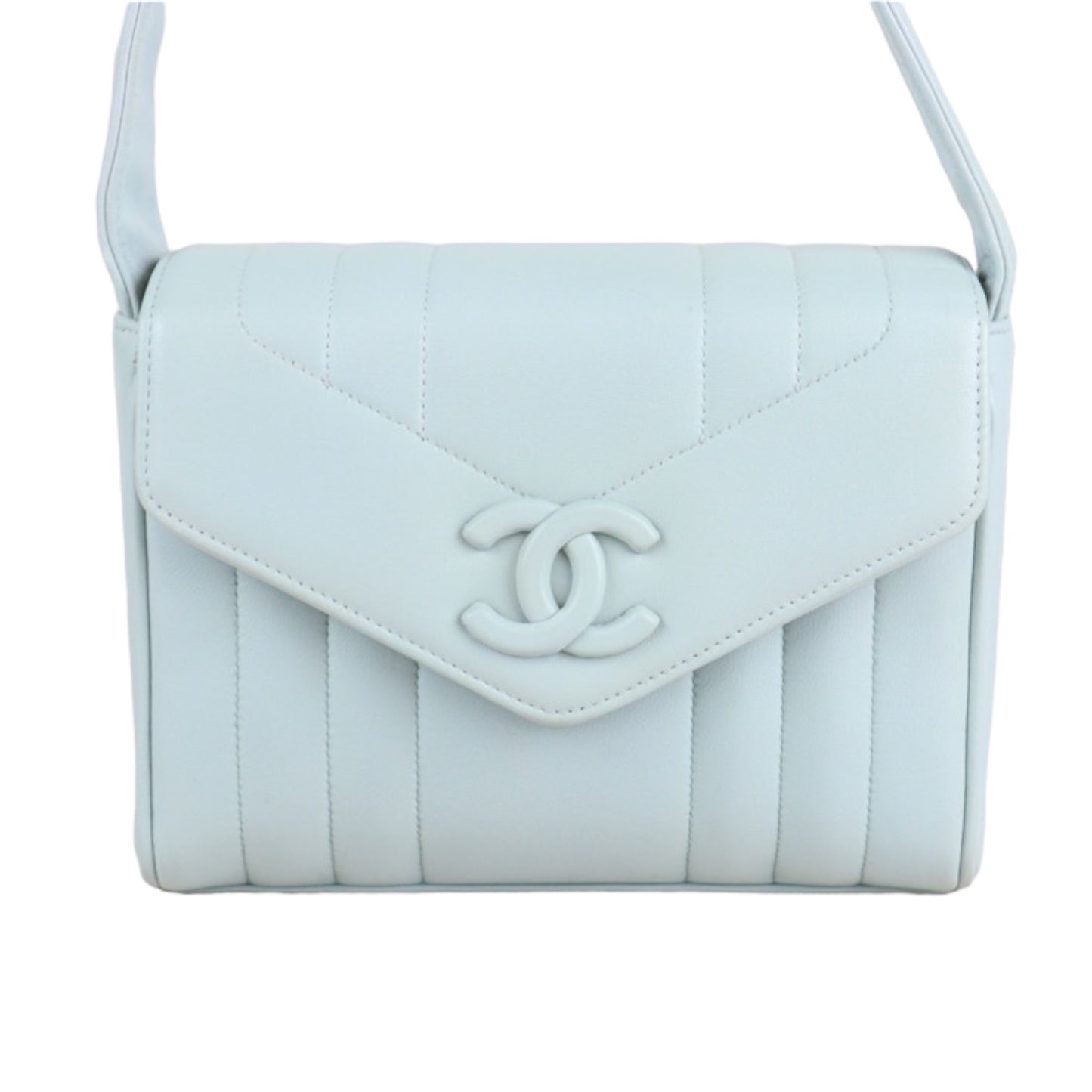 Rank AB ｜ CHANEL Lanbskin Shoulder Bag Green｜23062618