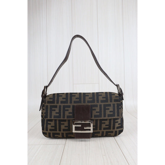 Rank A｜ FENDI Zucca Mamma Baguette Shoulder Bag ｜23061408