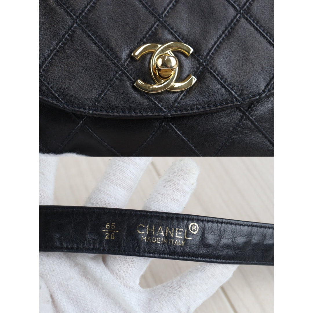 Rank A ｜ CHANEL Matrasse Lambskin Waist Bag｜23070714