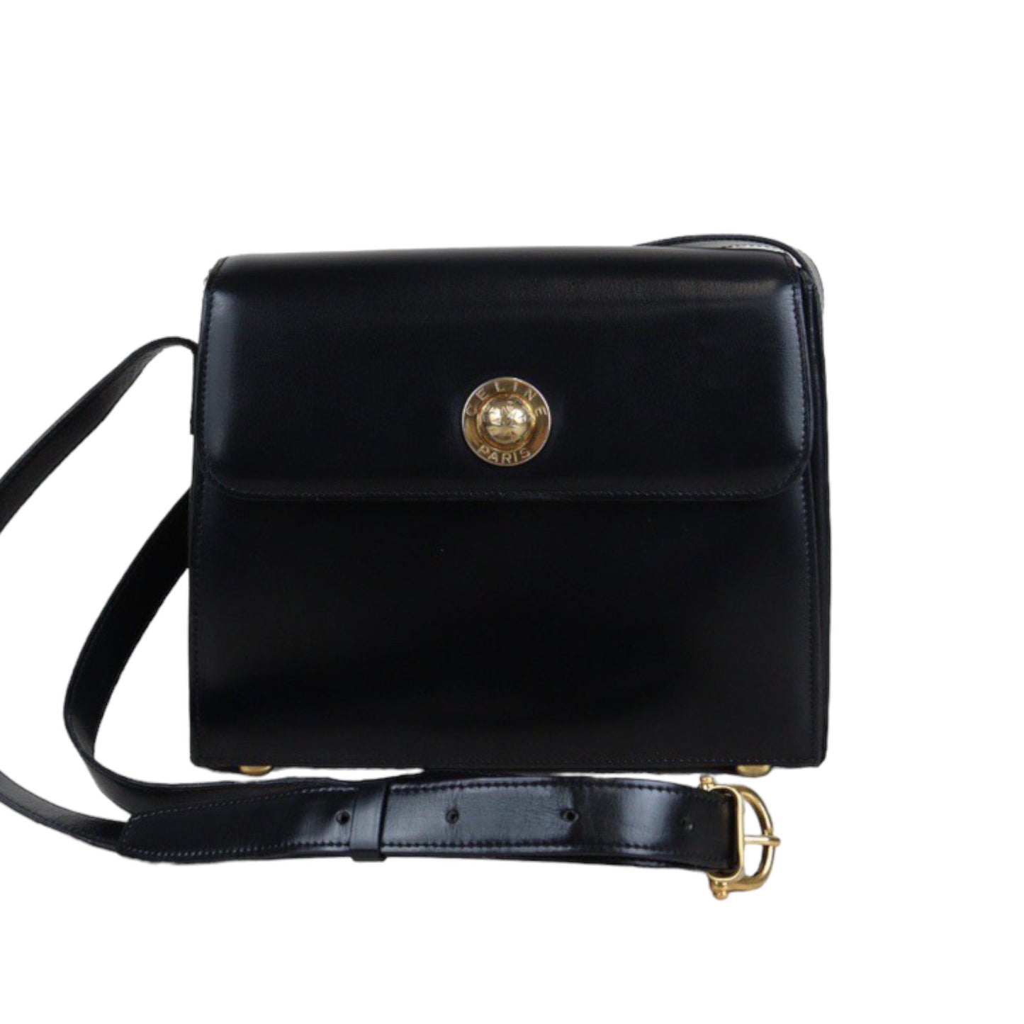 Rank A ｜ CELINE Calf Leather Shoulder Bag Black｜V23062972