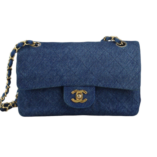 Rank AB ｜ CHANEL Denim Matrasse Double Flap 23 Shoulder Bag ｜V23061301