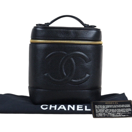 Rank A ｜ CHANEL Caviar Skin Vanity Handbag ｜23050408