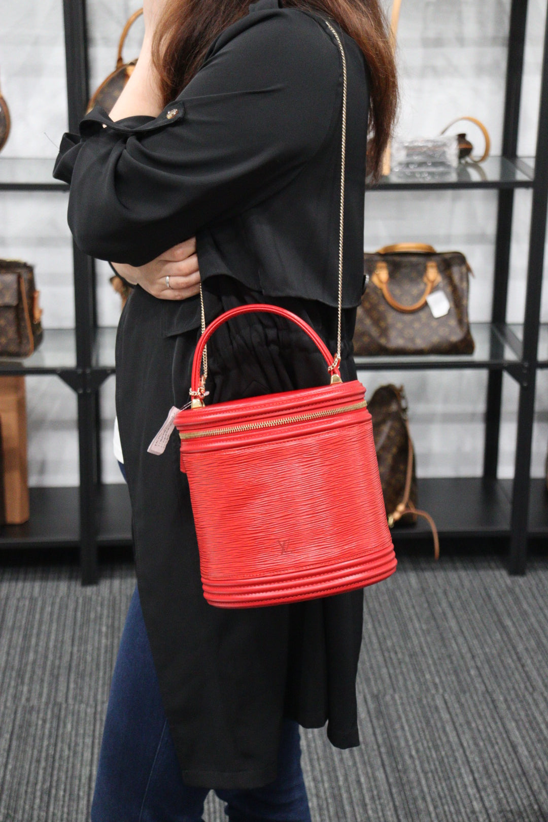 Rank A ｜ LV Cannes Epi Castilian Red Handbag Vanity Bag｜23042006 – BRAND GET