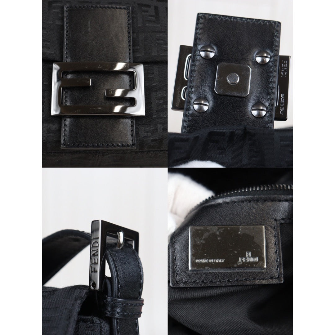 Rank A｜ FENDI Baguette Shoulder Bag Black ｜V23062957