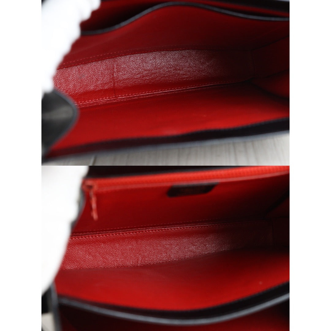 Rank A ｜ CELINE Calf Leather Shoulder Bag Black｜V23062972