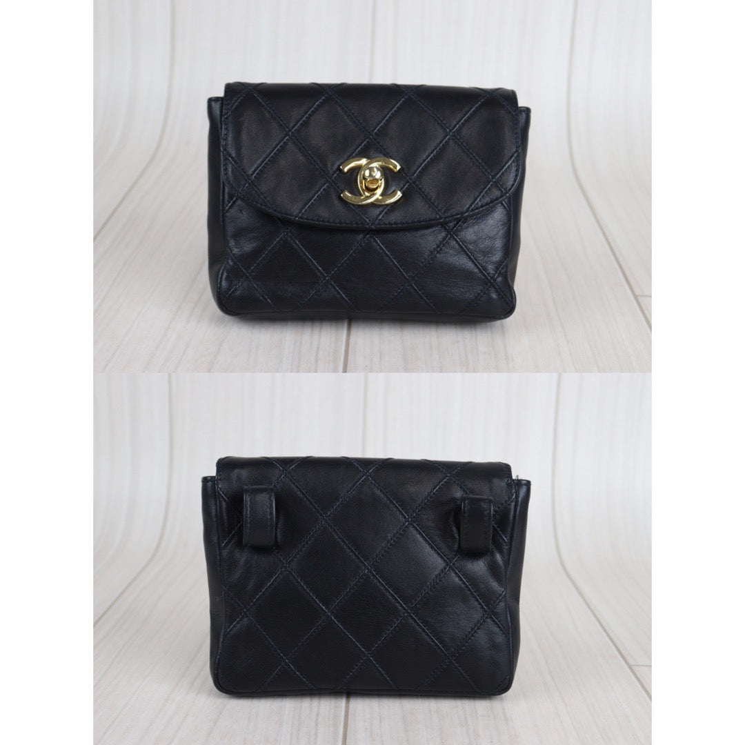 Rank A ｜ CHANEL Matrasse Lambskin Waist Bag｜23070714