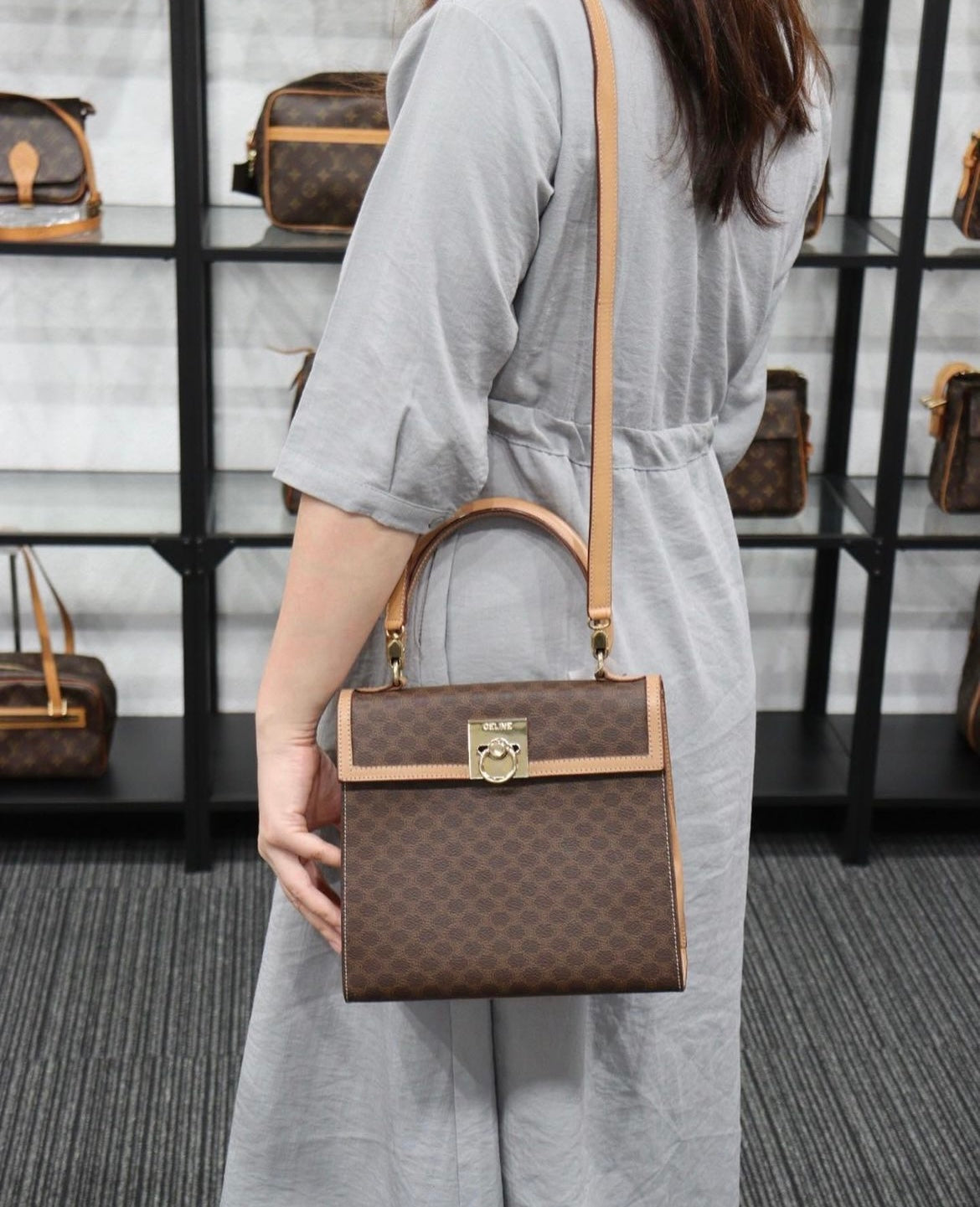 Rank AB ｜ CELINE Macadam Handbag ｜23052012