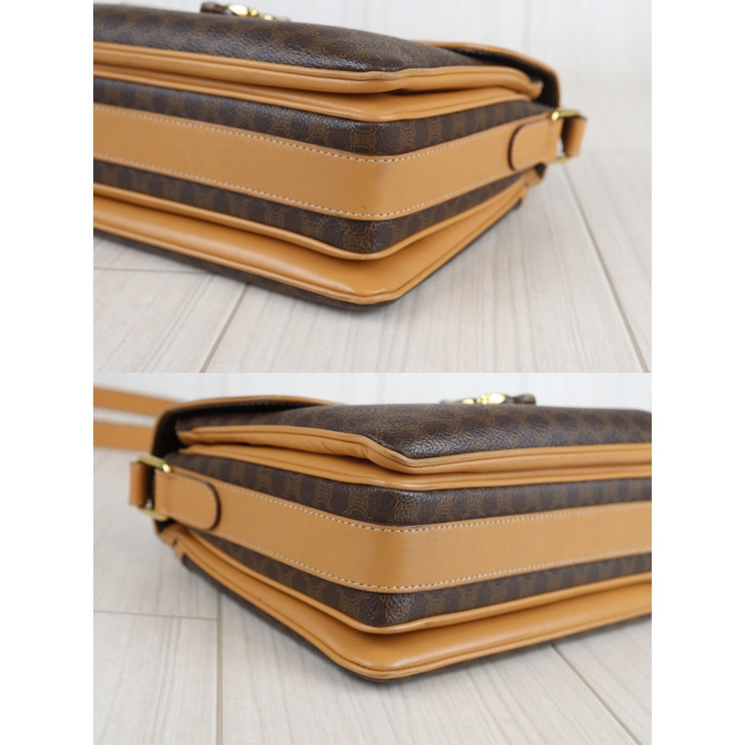 Rank AB｜ CELINE Macadam Shoulder Bag ｜V23062338