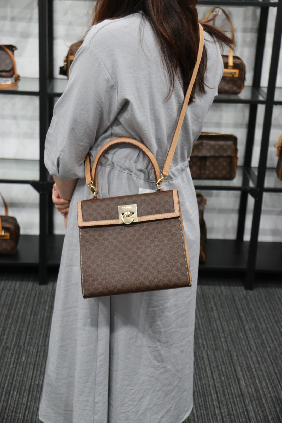 Rank A ｜ CELINE Macadam Handbag ｜23050404