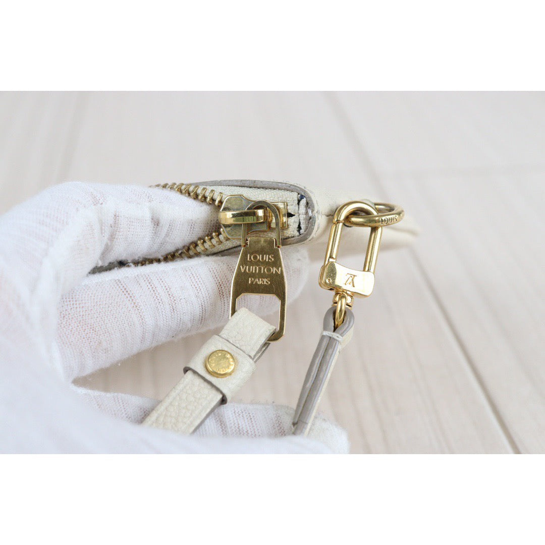 Rank AB ｜ LV Calf Leather Accessory Pouch White ｜V23062325