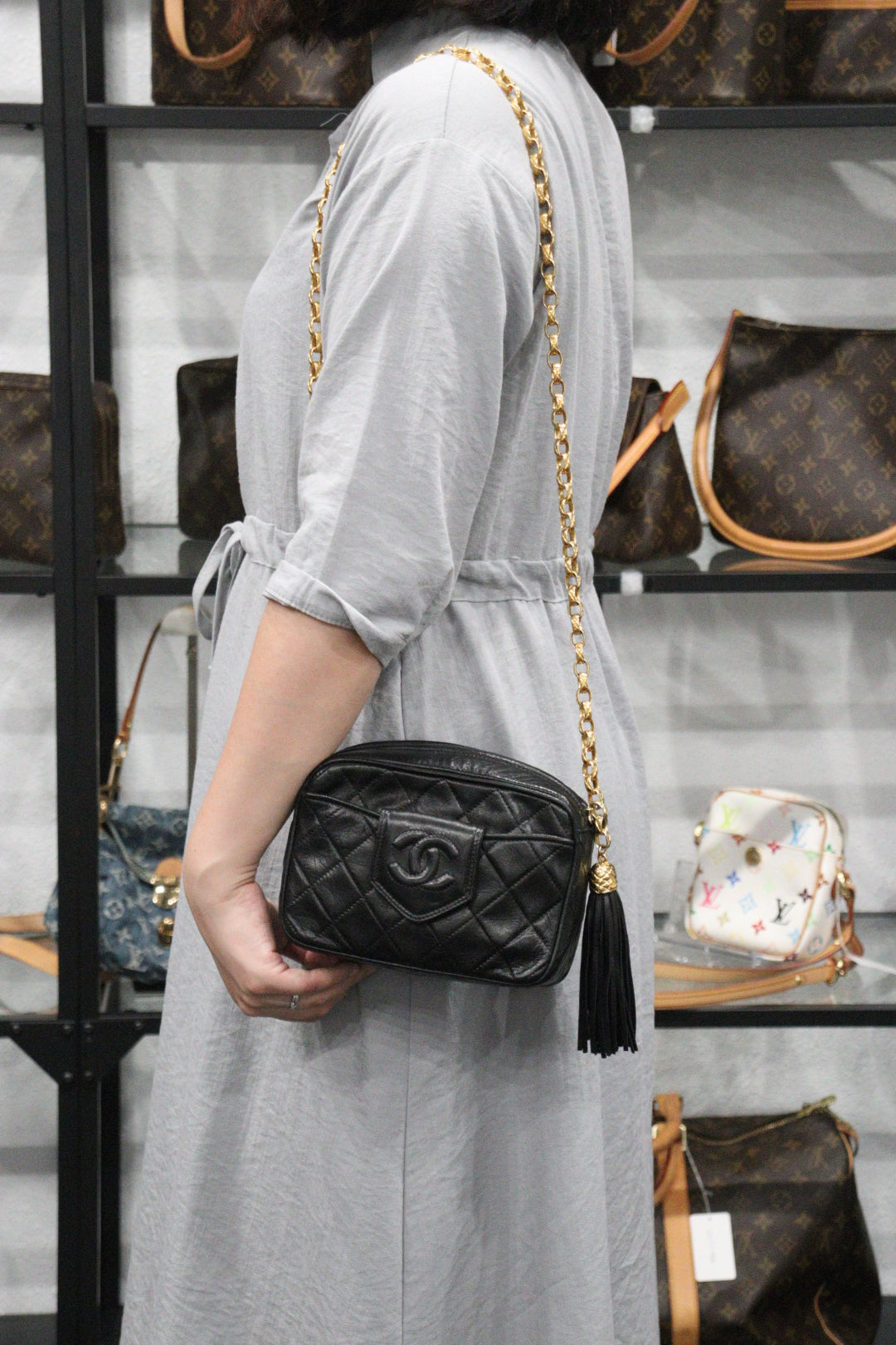 Rank A ｜ CHANEL Matrasse Chain Camera Bag 18 Shoulder Bag Made In 1989～1991 Year｜23071002