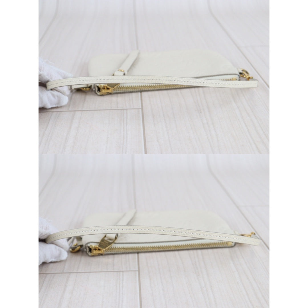 Rank AB ｜ LV Calf Leather Accessory Pouch White ｜V23062325