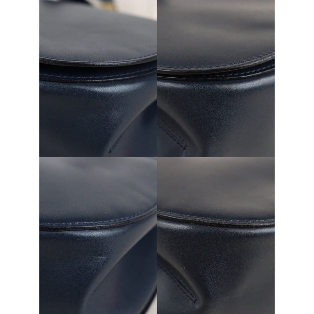 Rank AB ｜ CELINE Calf Leather Shoulder Bag Navy｜V23062929