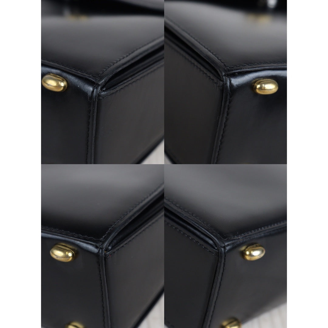 Rank A ｜ CELINE Calf Leather Shoulder Bag Black｜V23062972