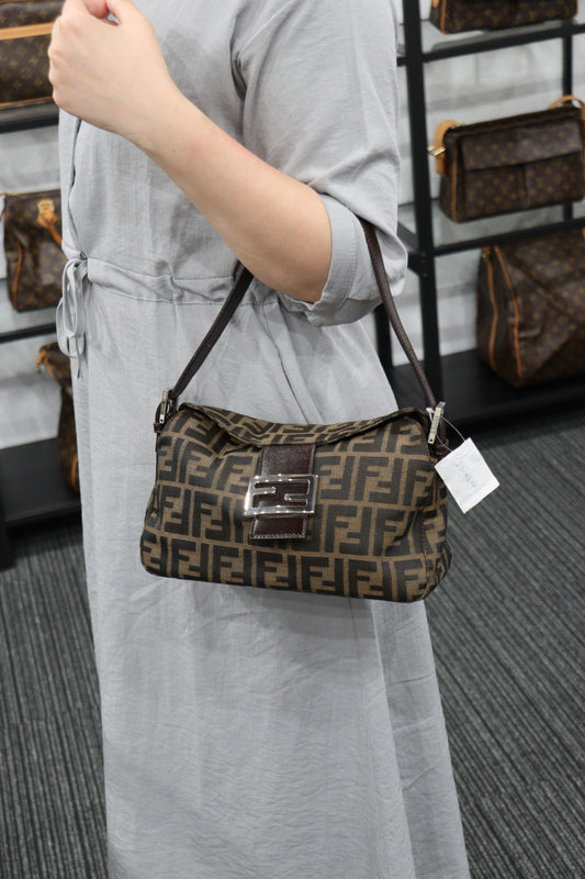 Rank A ｜ FENDI Zucca Mamma Bucket  Shoulder Bag｜23041804