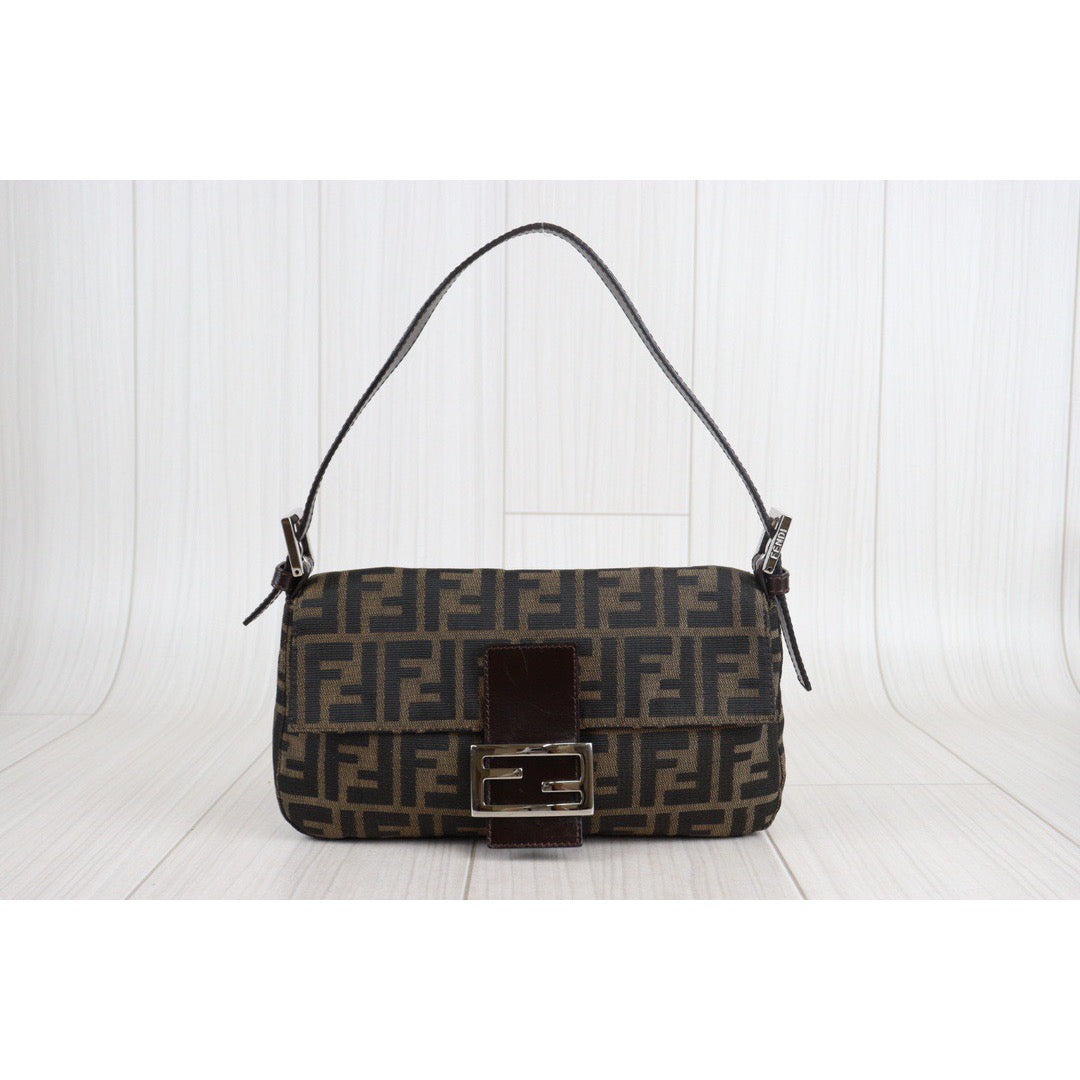 Rank AB｜ FENDI Zucca Mamma Baguette Shoulder Bag ｜23060109