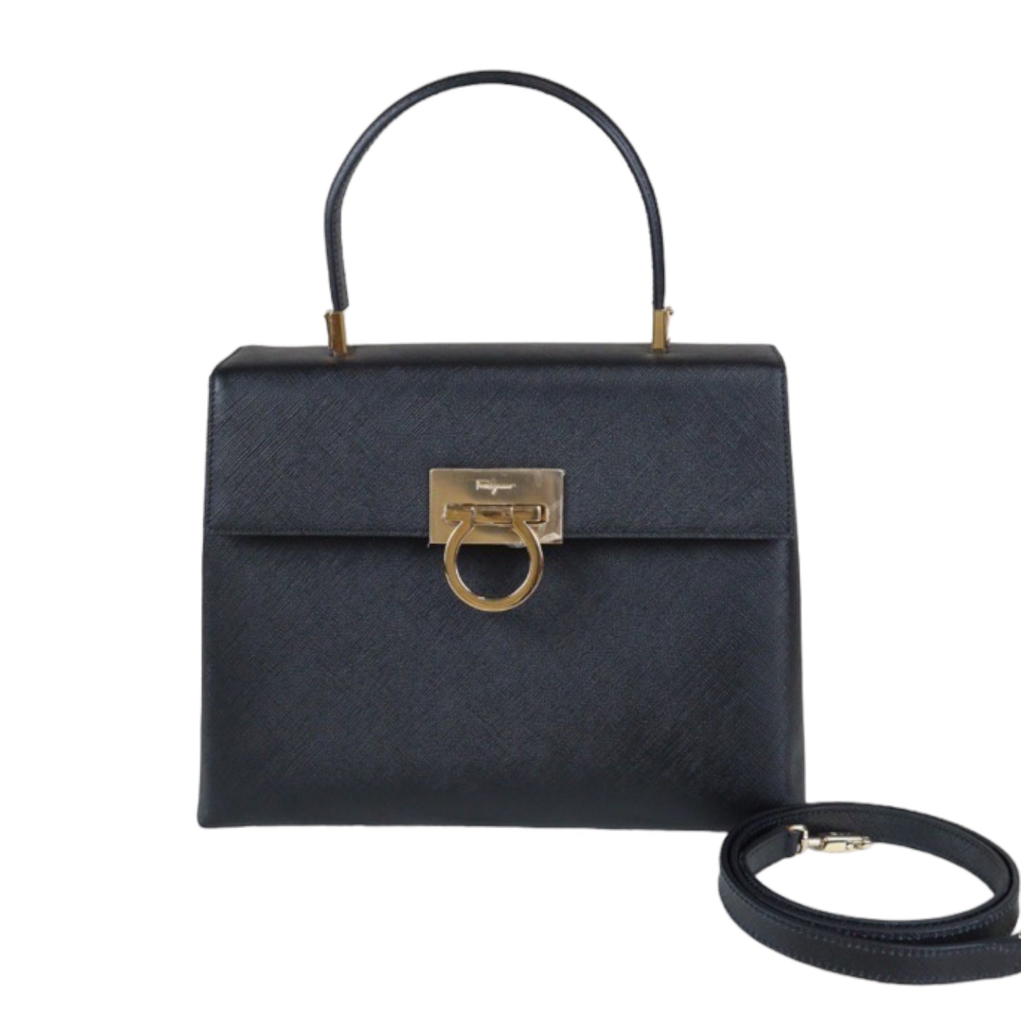 Rank A ｜Ferragamo Gancini 2WAY Handbag Shoulderbag｜23042821