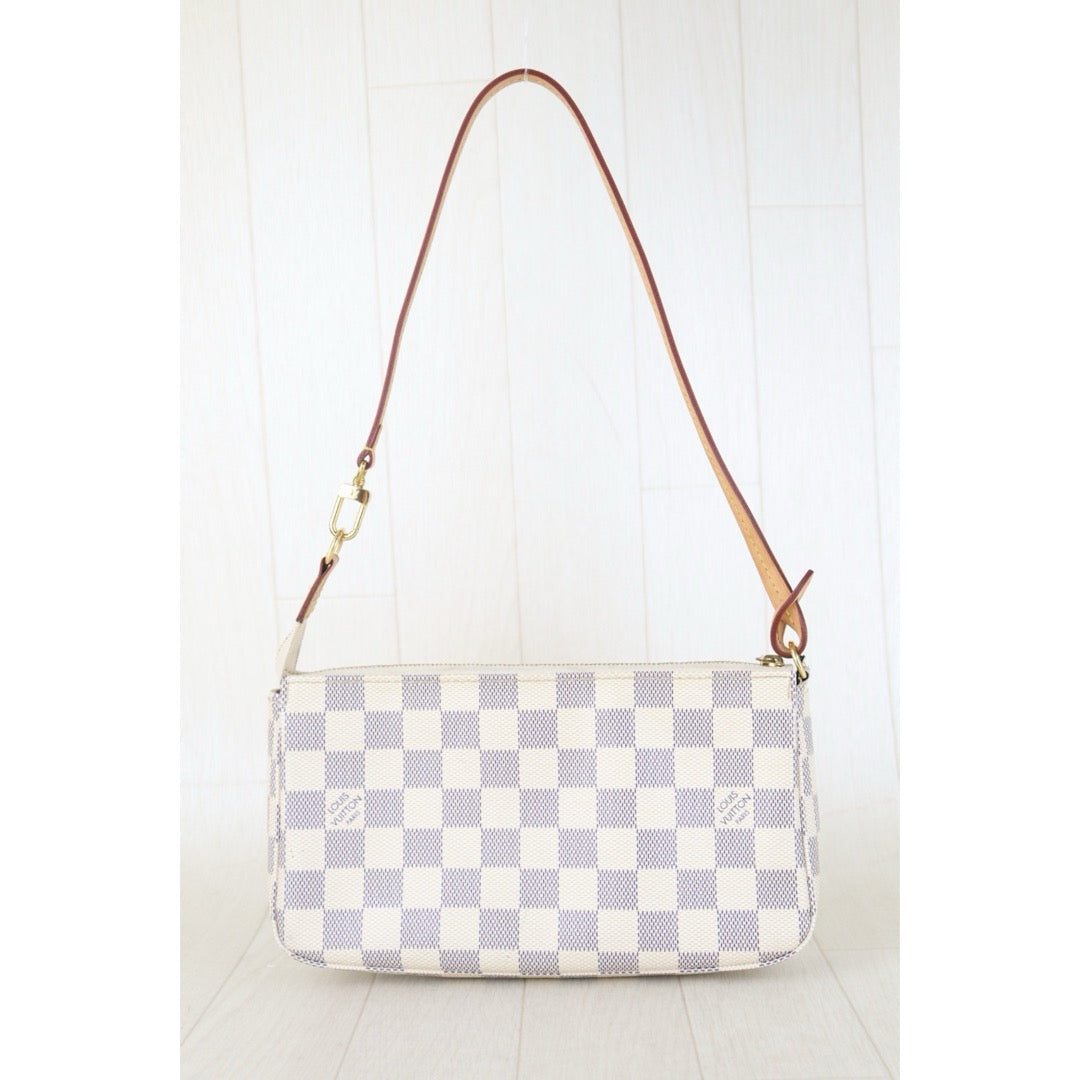 Include Entrupy Certificate of Authenticity｜Very Good ( Rank A)｜Louis Vuitton Azul Pochette Accessoires IC Chips Model｜Z26101707