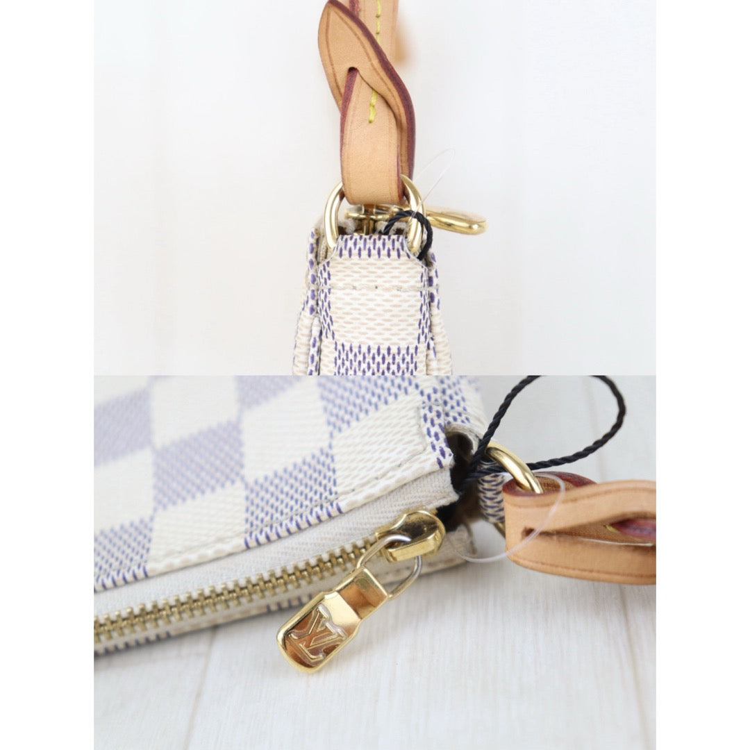 Include Entrupy Certificate of Authenticity｜Very Good ( Rank A)｜Louis Vuitton Azul Pochette Accessoires IC Chips Model｜Z26101707