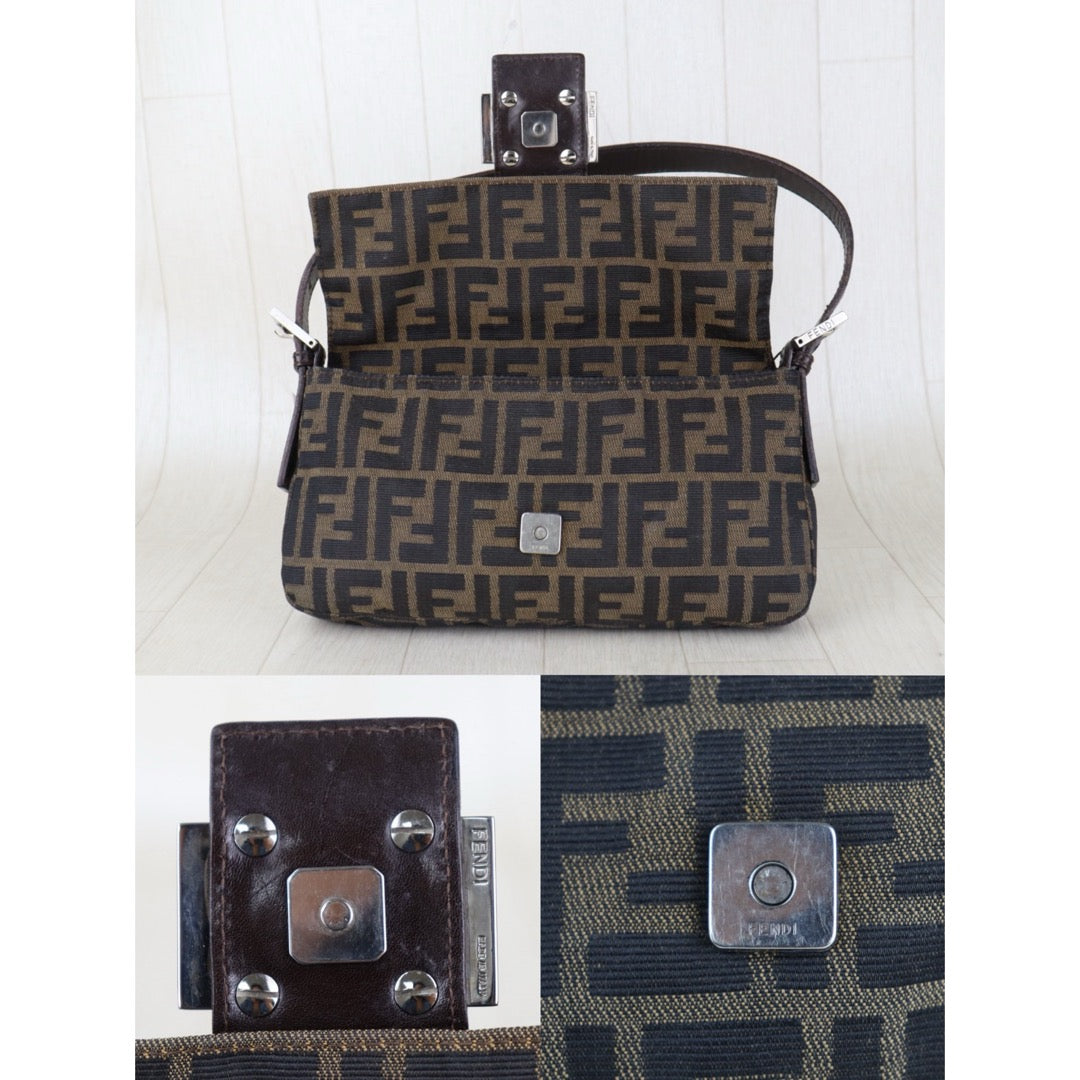 Include Entrupy Certificate of Authenticity｜Good ( Rank AB)｜ FENDI Mamma Baguette Shoulder Bag ｜Z26101702