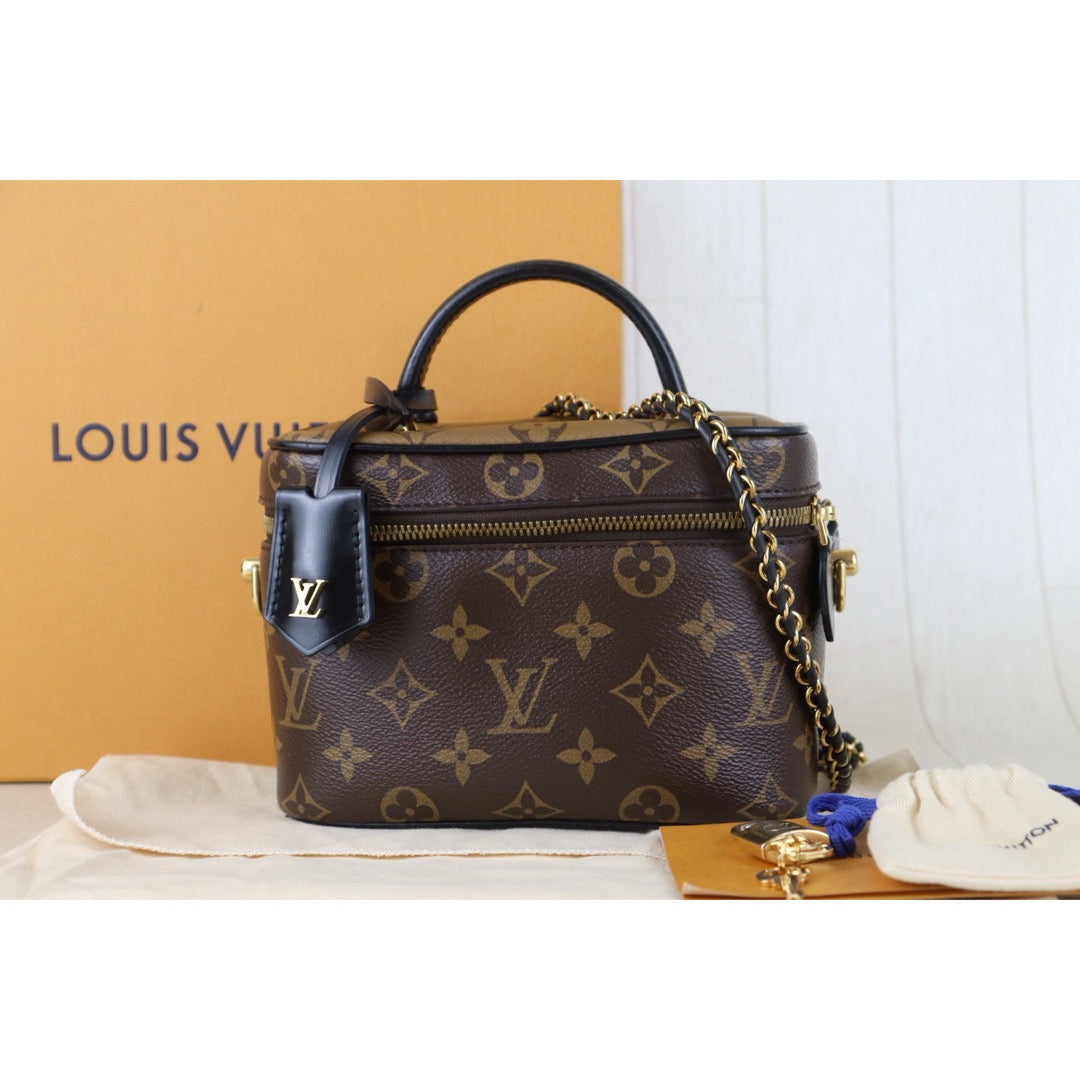 Include Entrupy Certificate of Authenticity｜Good ( Rank AB)｜ Louis Vuitton Monogram Vanity Handbag Shoulder Bag IC Chips Model｜Z26101206