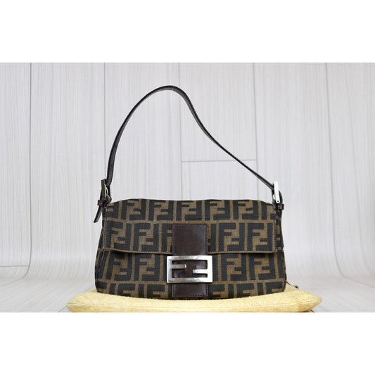 Rank A ｜ FENDI Zucca Mamma Baguette Shoulder Bag ｜121908