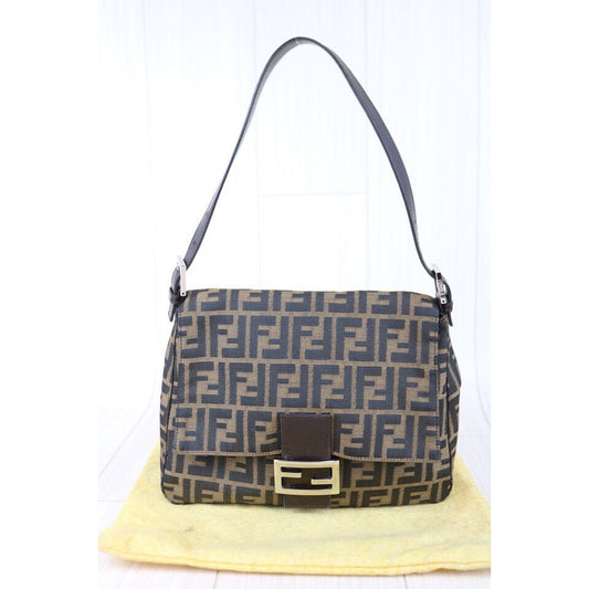 Rank AB ｜  FENDI Zucca Mamma Baguette Shoulder Bag ｜093008