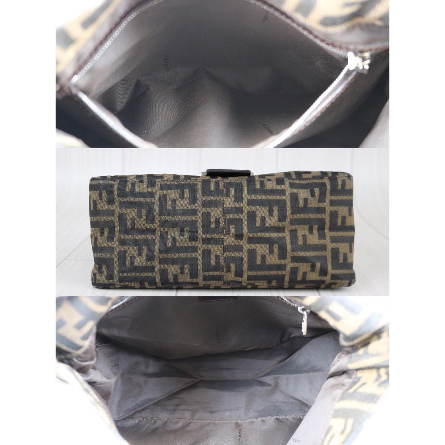 Rank AB ｜  FENDI Zucca Mamma Baguette Shoulder Bag ｜092504