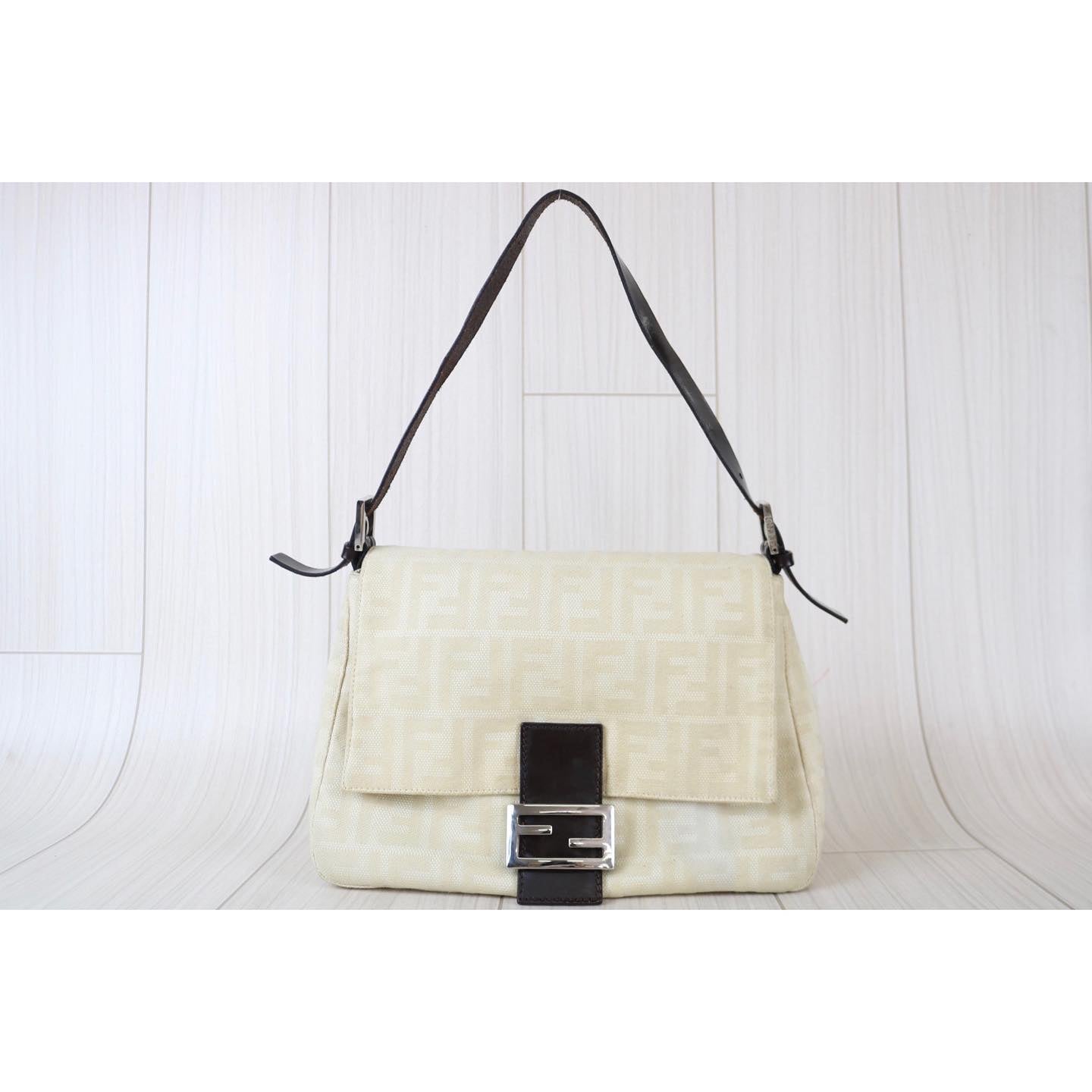 Rank AB ｜  FENDI Zucca Mamma Baguette Shoulder Bag ｜073121