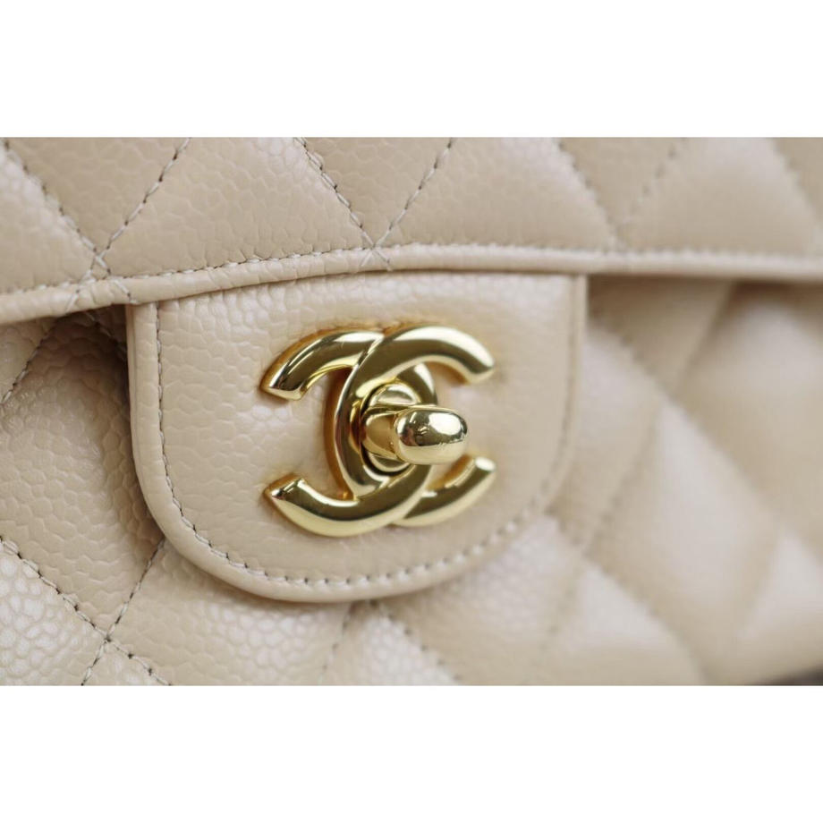 Rank SA ｜    CHANEL Matrasse Caviar Skin Double Flap Double Chain Bag  ｜091709