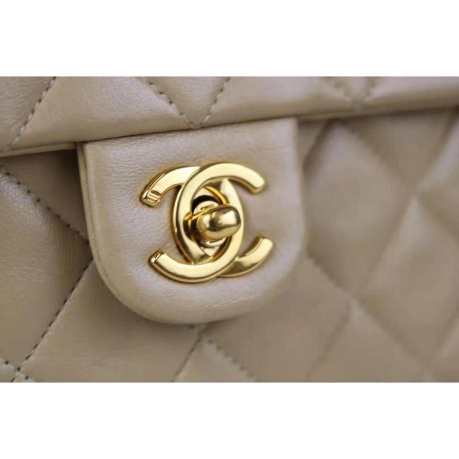 Rank A ｜    CHANEL Matrasse Lamb SkinDouble Flap Double Chain Bag    ｜092405