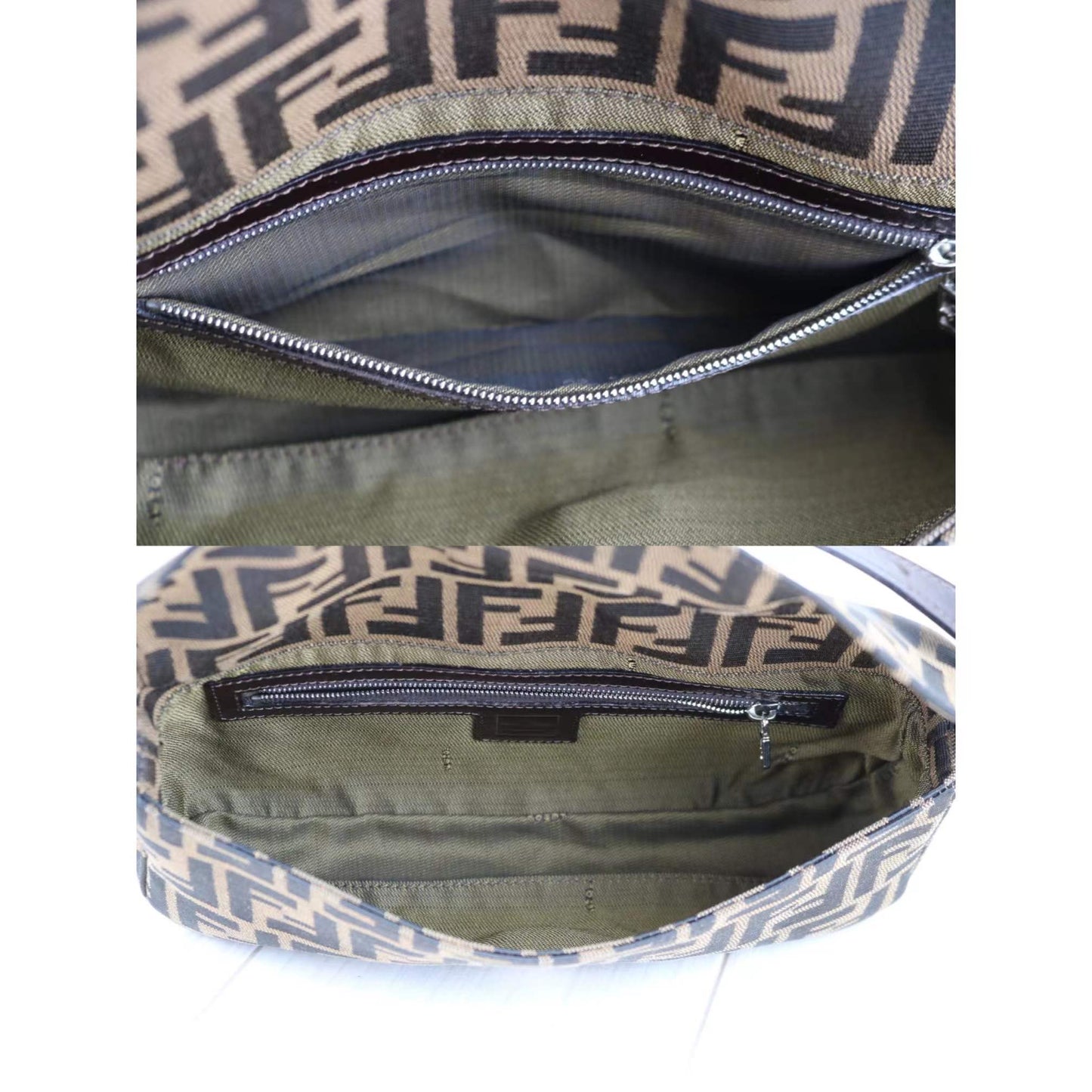 Rank A ｜ FENDI Zucca Mamma Baguette Shoulder Bag ｜012702
