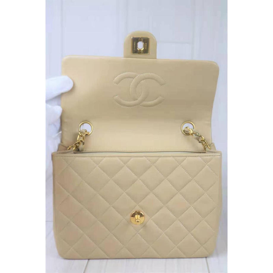 Rank A ｜    CHANEL Matrasse Lamb SkinDouble Flap Double Chain Bag    ｜092405