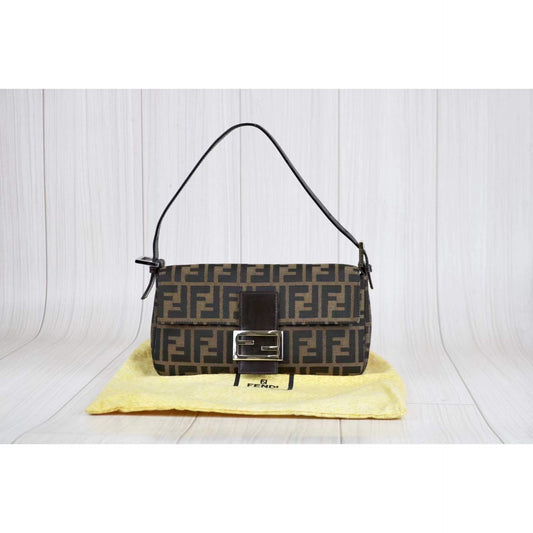 Rank A ｜ FENDI Zucca Mamma Baguette Shoulder Bag ｜012702