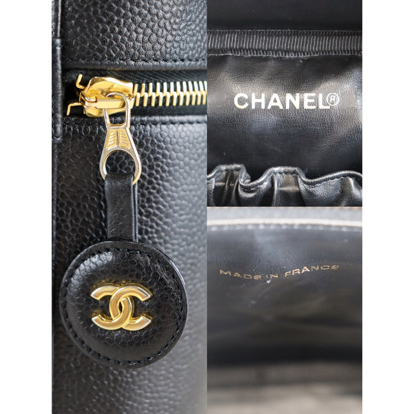 Rank A ｜ CHANEL Caviar Skin Vanity Handbag ｜091012