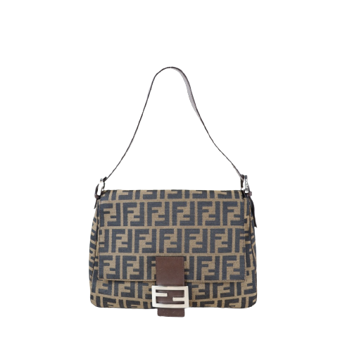 Rank A｜ FENDI Zucca Mamma Baguette Shoulder Bag ｜092105