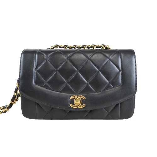 Rank A ｜ CHANEL Matrasse Diana 22 Lamb Skin Double Flap Double Chain Bag ｜092406