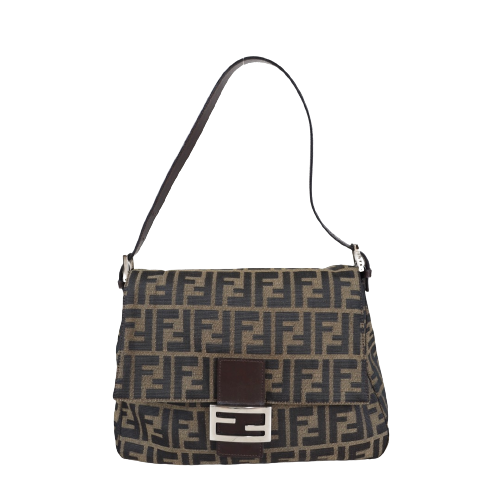 Rank A｜ FENDI Zucca Mamma Baguette Shoulder Bag ｜092704