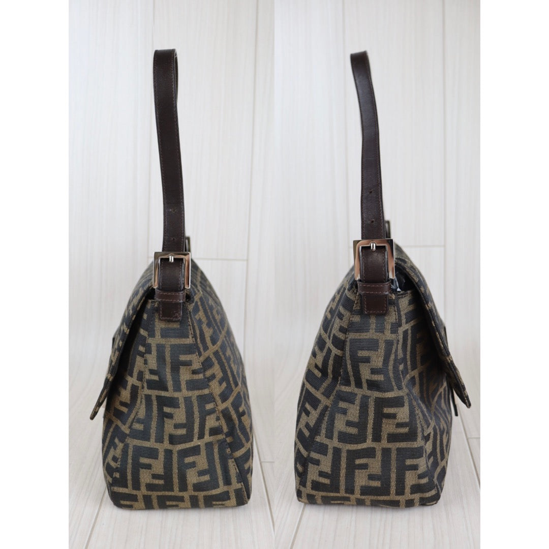 Rank A｜ FENDI Zucca Mamma Baguette Shoulder Bag ｜092704