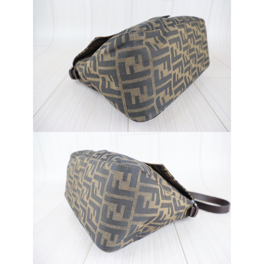 Rank A｜ FENDI Zucca Mamma Baguette Shoulder Bag ｜092704