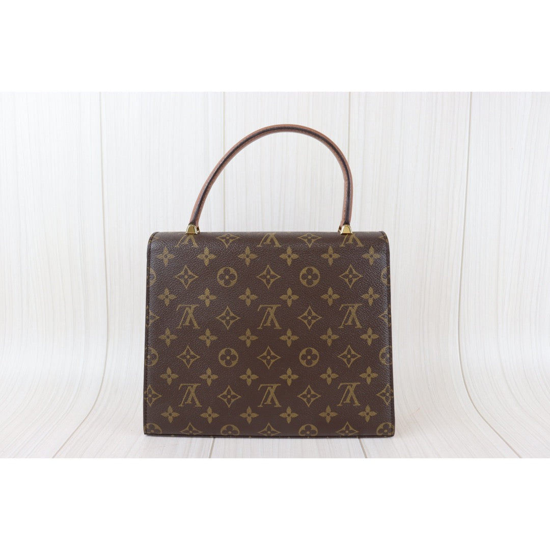 Louis Vuitton Vintage Kelly Style Gold Evening Top Handle Satchel Bag