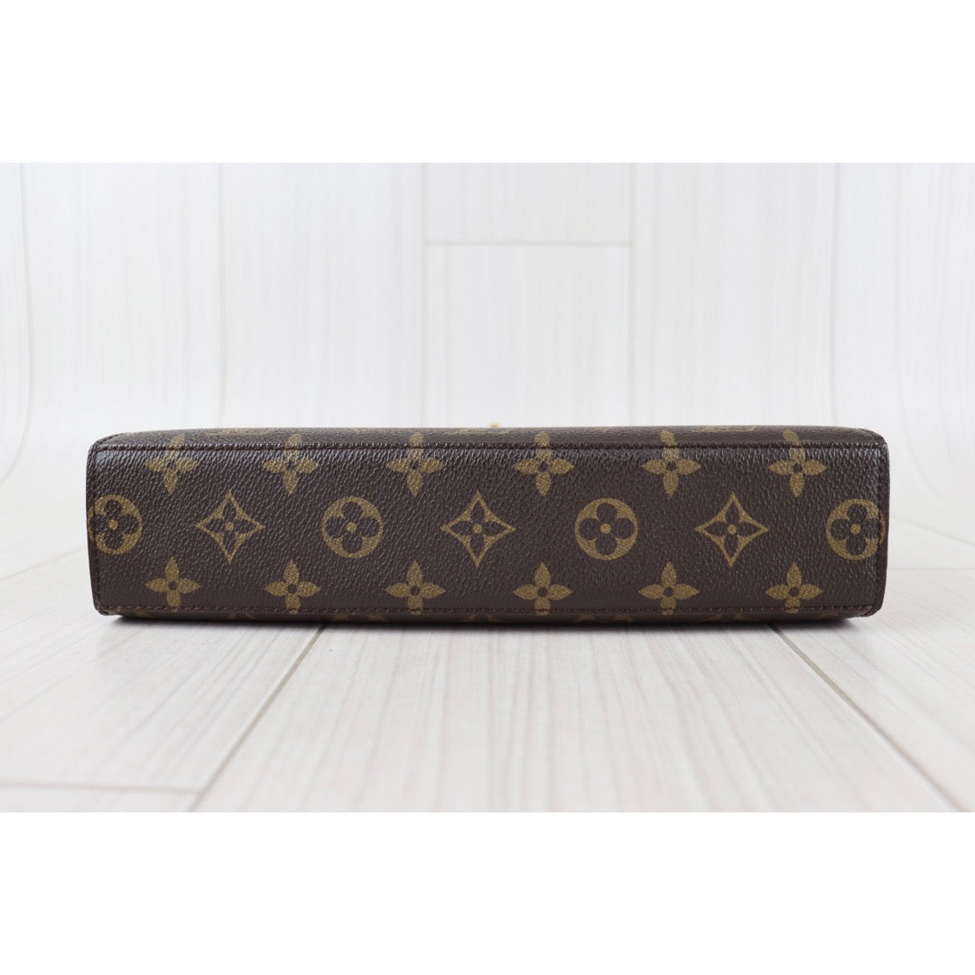 Louis Vuitton Monogram Brown Top Handle Satchel Kelly Style