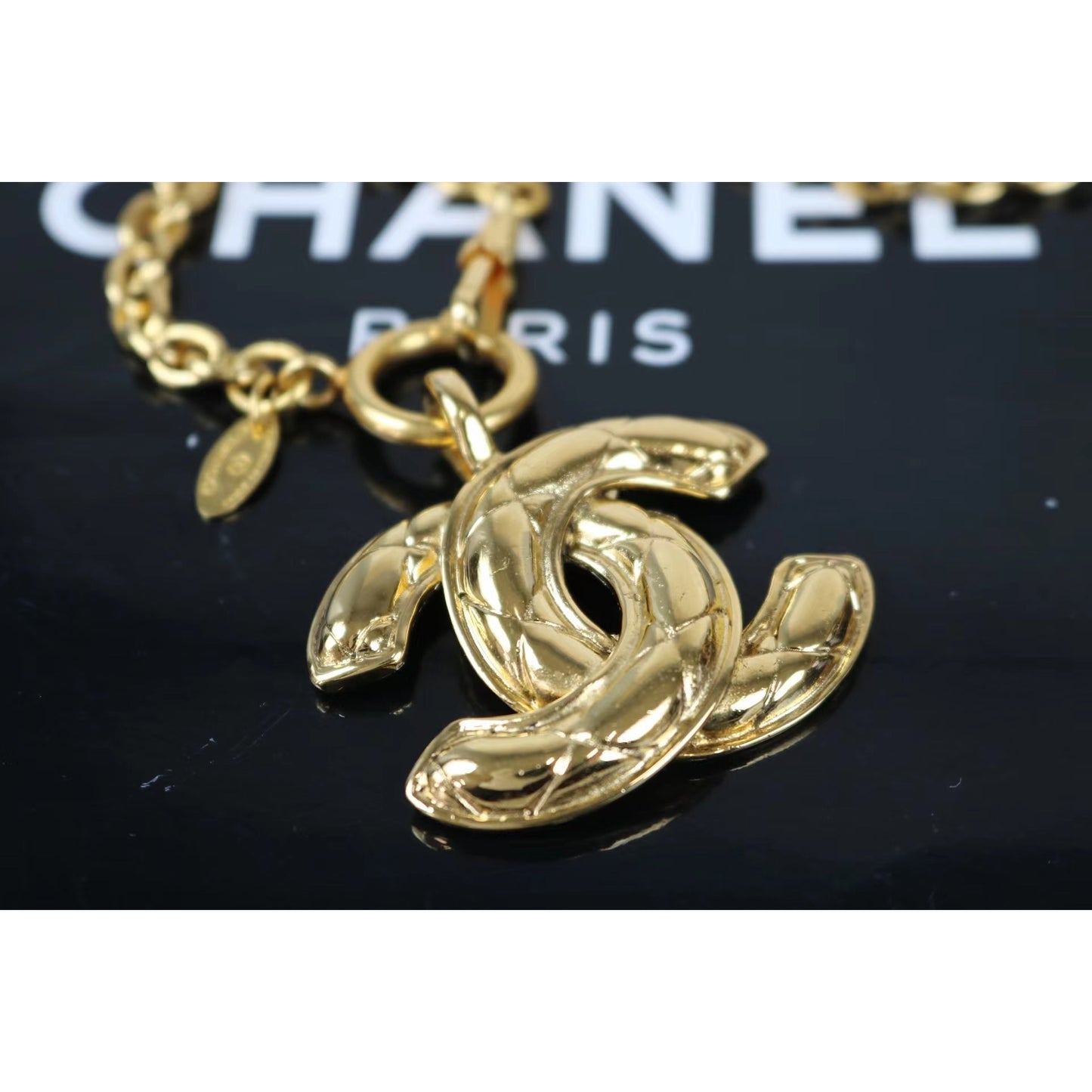 Rank A ｜   Chanel Vintage Coco Mark Gold Necklace ｜012006