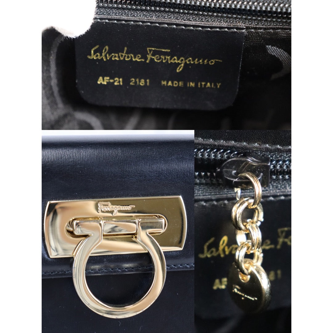 Rank A ｜Ferragamo Gancini 2WAY Handbag Shoulderbag｜22100304